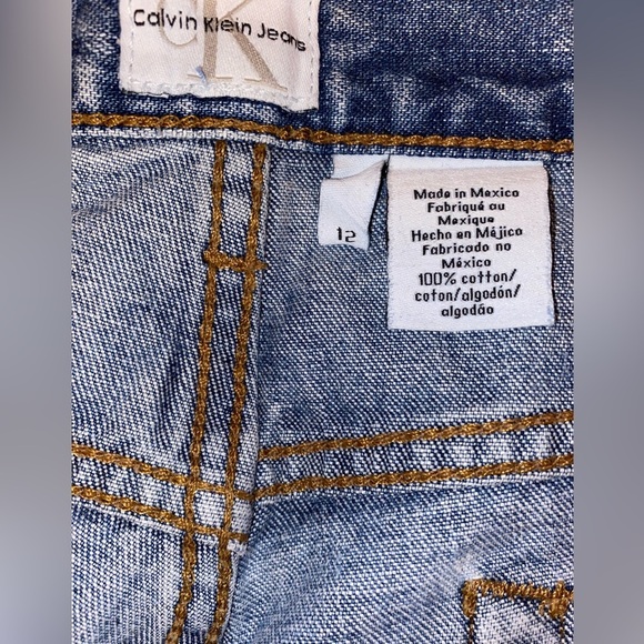 Vintage Calvin Klein Jeans Mid Rise Straight Leg, Med Blue Size 12 - Picture 4 of 5